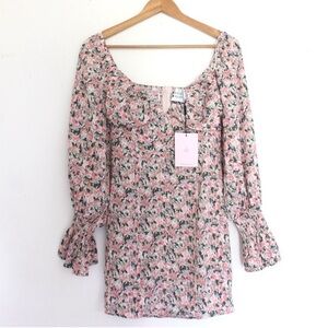 Hello Molly Floral V-Neck Mini Dress